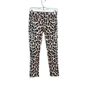 Mother The Looker Crop Jeans Walking Back to Happiness Leopard Print
